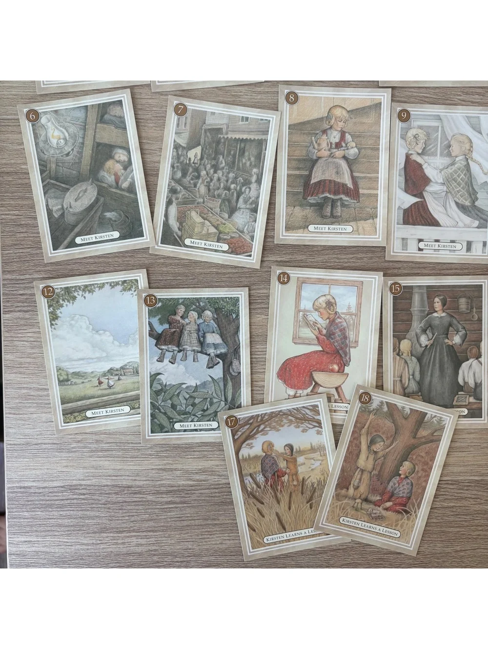 American Girl Kirsten Trading Cards 18 Card Set Pleasant Company 1994 Vintage